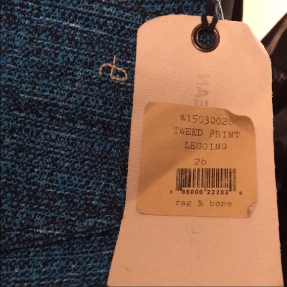 Rag & Bone  Blue Tweed The Printed Leggings - Picture 8 of 12